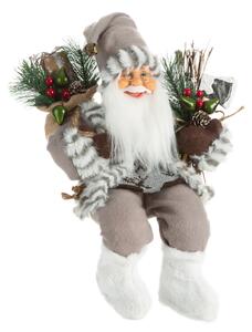 VÁNOČNÍ FIGURKA SANTA 40 CM BÍLÁ