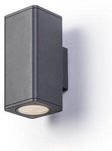 MIZZI SQ II nástěnná antracitová 230V LED 2x12W IP54 3000K - RED - DESIGN RENDL