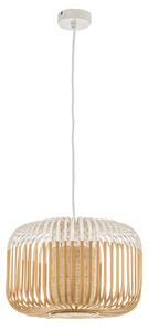 Závěsná svítidlo Forestier, Bamboo Light S, stmívatelné, Bílá, Obývací pokoj, Bambus, Design