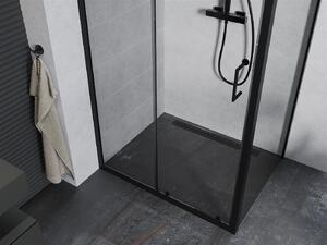 Mexen APIA sprchový kout 125x100, čiré sklo/černý profil, 840-125-100-70-00