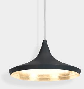 Závěsná svítidlo Tom Dixon, Beat, stmívatelné, Černá, Obývací pokoj, Mosaz, Design