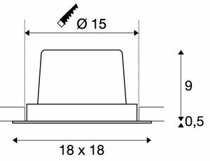 LA 114280 NEW TRIA DL čtvercová sada matná černá 230V/700mA LED 25W 30° 2700K - BIG WHITE (SLV)