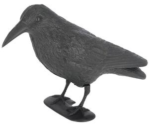 Zahradní figurka z polyethylenu Crow, 21,5 cm, černá