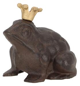 Zahradní litinová figurka Prince Frog, 11,5x13 cm, hnědá