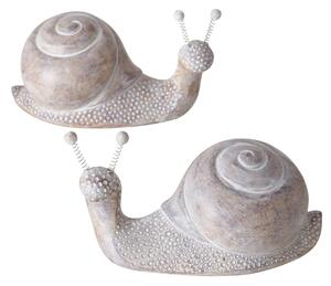 Zahradní figurka z polyresinu Samanda, sada 2ks, 8 cm, béžová