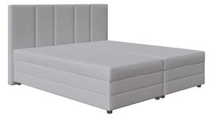 Čalouněná postel s pružinovou matrací a úlož. prostorem ISABEL 200x160 sv. šedá