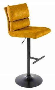 Invicta interior Barová židle Comfort samet hořčicová žlutá - 2ks