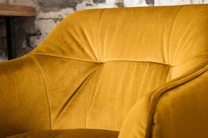 Invicta interior Barová židle Loft samet žlutá 40308