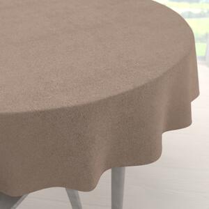 Biante Kulatý ubrus/imitace broušené kůže Alcantara ALC-006 Béžový Ø 100 cm