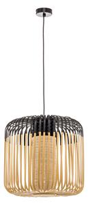 Závěsná svítidlo Forestier, Bamboo Light M, stmívatelné, Černá, Obývací pokoj, Bambus, Design
