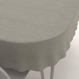 Biante Oválný ubrus/imitace broušené kůže Alcantara ALC-014 Světle šedý 50x100 cm