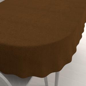 Biante Oválný ubrus/imitace broušené kůže Alcantara ALC-017 Hnědý rezavý 140x220 cm