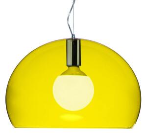 Závěsná svítidlo Kartell, Small FL/Y, Žlutá, Obývací pokoj, Plast, Design