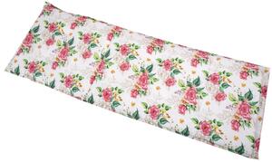 Zahradní polstr Rosie 60x190 cm, růže, bílý