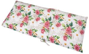 Zahradní polstr Rosie 50x118 cm, růže, bílý