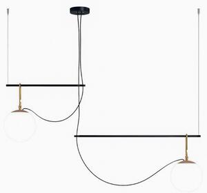 Závěsná svítidlo Artemide, nh S3 2, stmívatelné, Zlatá / mosazná, Obývací pokoj, Kov, Design