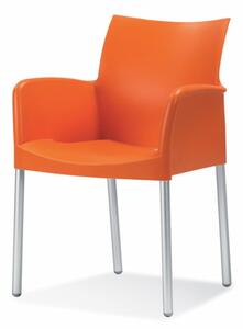 PEDRALI - Židle ICE 850 DS s područkami - oranžová