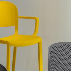 PEDRALI - Židle s područkami DOME 265 DS - žlutá