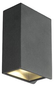 LA 232445 Nástěnné svítidlo QUAD XL 2, hranaté, antracit, LED, 2x3,2 W, 3000K, up-down - BIG WHITE (SLV)