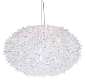 Závěsná svítidlo Kartell, Bloom S1, Bílá, Obývací pokoj, Plast, Design
