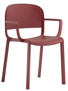 PEDRALI - Židle s područkami DOME 265 DS - červená