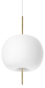 Závěsná svítidlo kdln, Kushi, stmívatelné, Bílá, Obývací pokoj, Sklo, Design
