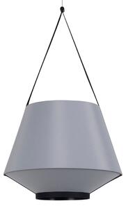 Závěsná svítidlo Forestier, Carrie S, stmívatelné, Šedá, Obývací pokoj, Tkanina / Textil, Design