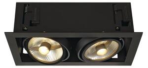 LA 115550 KADUX 2 ES111, svítidlo typu downlight, hranaté, černé matné, max. 2x 75 W - BIG WHITE (SLV)