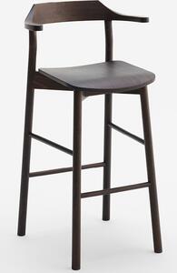 CANTARUTTI - Barová židle YUMI - s područkami dřevěná