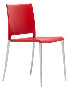 PEDRALI - Židle MYA 700 DS s hliníkovou podnoží - červená
