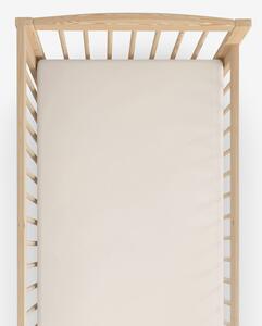 Goldea bavlněné prostěradlo do dětské postýlky - latte 70 x 140 cm