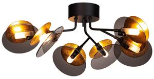 Stropní Lampa By Rydéns, Turno, stmívatelné, Černá, Obývací pokoj, Kov, Design