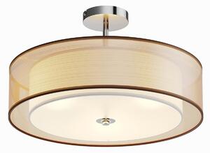 Stropní Lampa Lindby, Pikka, stmívatelné, Hnědá / Rezavá, Obývací pokoj, Tkanina / Textil, Moderní