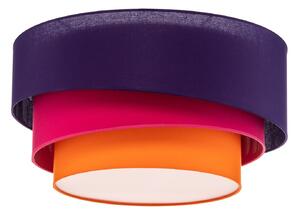 Stropní Lampa Euluna, Trio Max, stmívatelné, Fialová, Obývací pokoj, Tkanina / Textil, Moderní