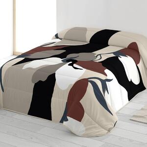 Přikrývka z mikrovlákna s potiskem moderních motivů, 200g/m2 béžová 220x240 cm