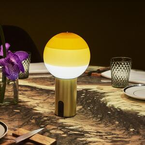Stolní lampa MARSET, Dipping Light, stmívatelné, Béžová, Obývací pokoj, Sklo, Design
