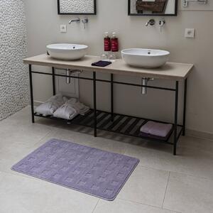 Koupelnová předložka s kostkovaným vzorem šeříková 50x80 cm