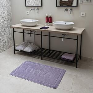 Koupelnová předložka s nápisem bain šeříková 50x80 cm