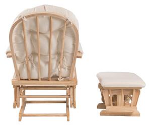Komfortní relaxační křeslo s taburetem Catini TREVISO sv. dřevo