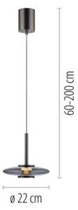 Paul Neuhaus Závěsné LED svítidlo PURE VITRUM, 13W, ø 22 cm, 2700K stmívatelné