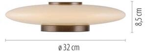 Paul Neuhaus Stolní LED lampa PURE Vitrum, ø 32 cm, 2700K stmívatelná, dotykový stmívač Barva: Hnědá