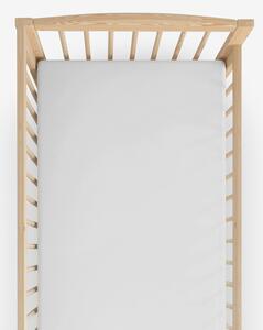 Goldea bavlněné prostěradlo do dětské postýlky - světle šedé 70 x 140 cm