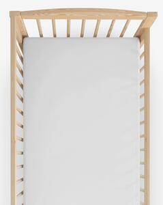 Goldea bavlněné prostěradlo do dětské postýlky - světle šedé 60 x 120 cm