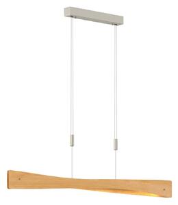 Závěsná svítidlo Quitani, Lian, stmívatelné, Dřevo, Obývací pokoj, Dřevo, Design