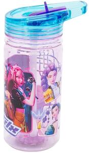 Láhev na pití KPop Demon Hunters, motiv HUNTR/X s brčkem - 475 ml