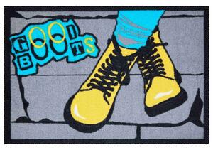 Grund Rohožka Boots šedá-modrá-žlutá, 40 x 60 cm