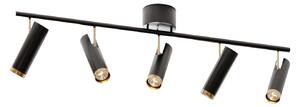 Stropní Lampa By Rydéns, Puls Bar, stmívatelné, Černá, Obývací pokoj, Kov, Moderní