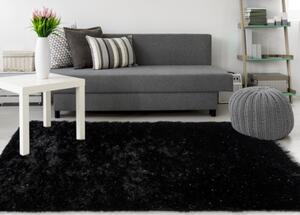 LALEE Kusový koberec TWIST 600/black BARVA: Černá, ROZMĚR: 80x150 cm