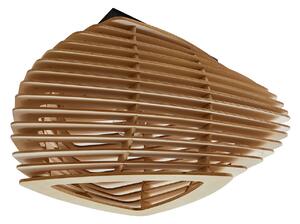 Stropní Lampa Lindby, Sanza, stmívatelné, Dřevo, Obývací pokoj, Dřevo, Skandinávský