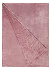 LAZY DAYS Flísová deka 200 x 150 cm - sv. růžová